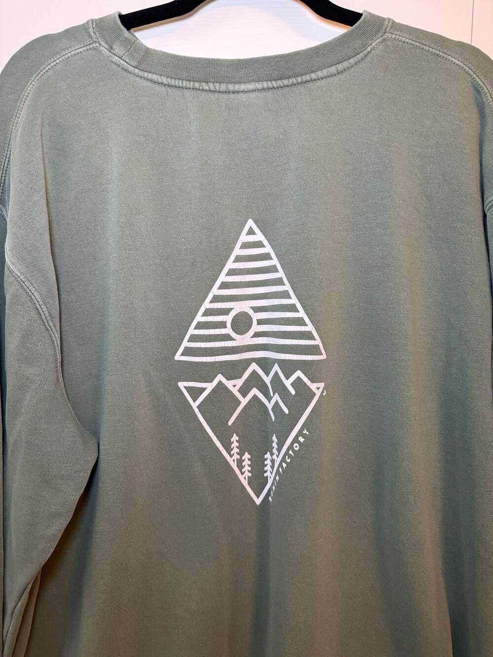 Independent Trading Co Ronin Factory Mountain Graphic Crewneck Sage Green XL
